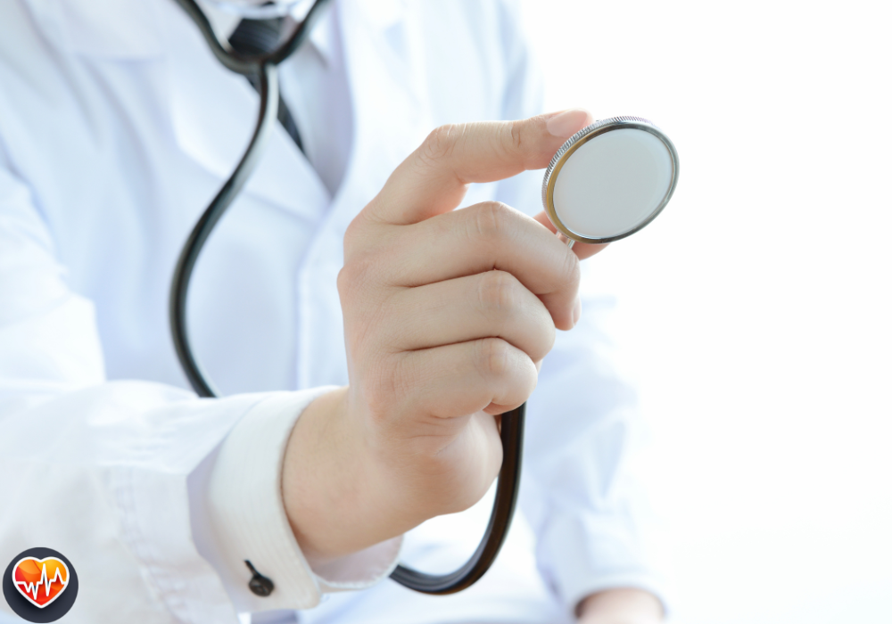 stethoscope in a man's hand